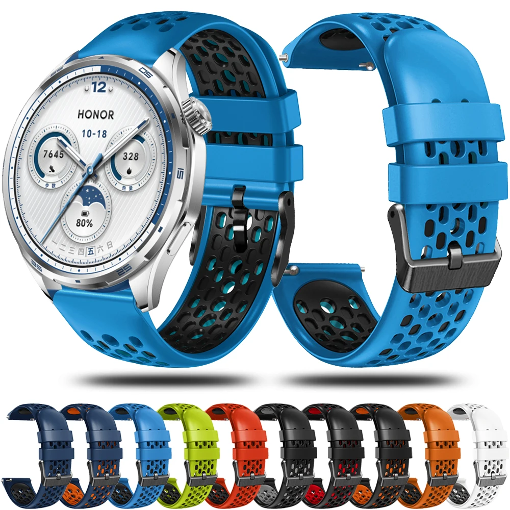 22mm Watchband For Honor Watch 6 Plus 5 Ultra Magic Watch 2 Silicone Bands Straps For HONOR Watch GS 3/GS Pro Wristband Bracelet