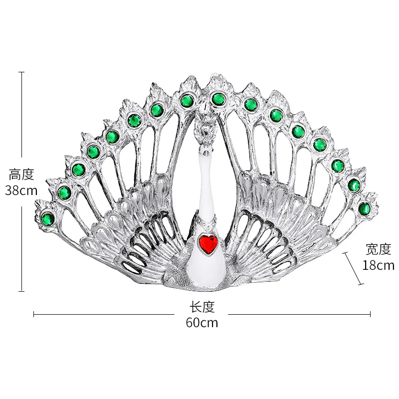 الطاووس الأوروبي شاشة مفتوحة زخرفة ديكور المنزل غرفة المعيشة تلفزيون خزانة نافذة الحرف اليدوية #5