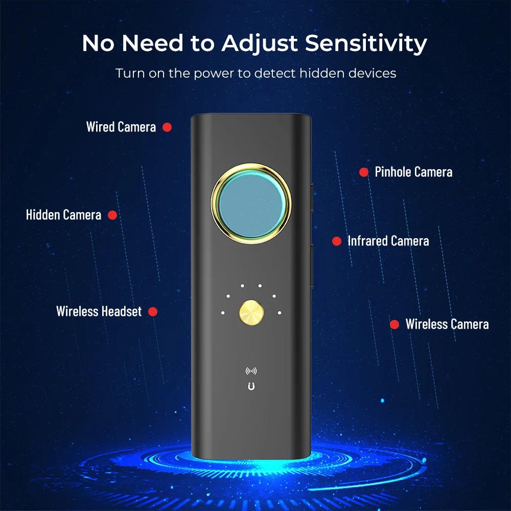 Detector de Câmera Anti Cândido, R35, 1MHz-6,5 GHz, GPS do caçador, Rastreador de sinal WiFi, Bug de escuta telefônicas, Anti-Sneak, Gadgets de disparo