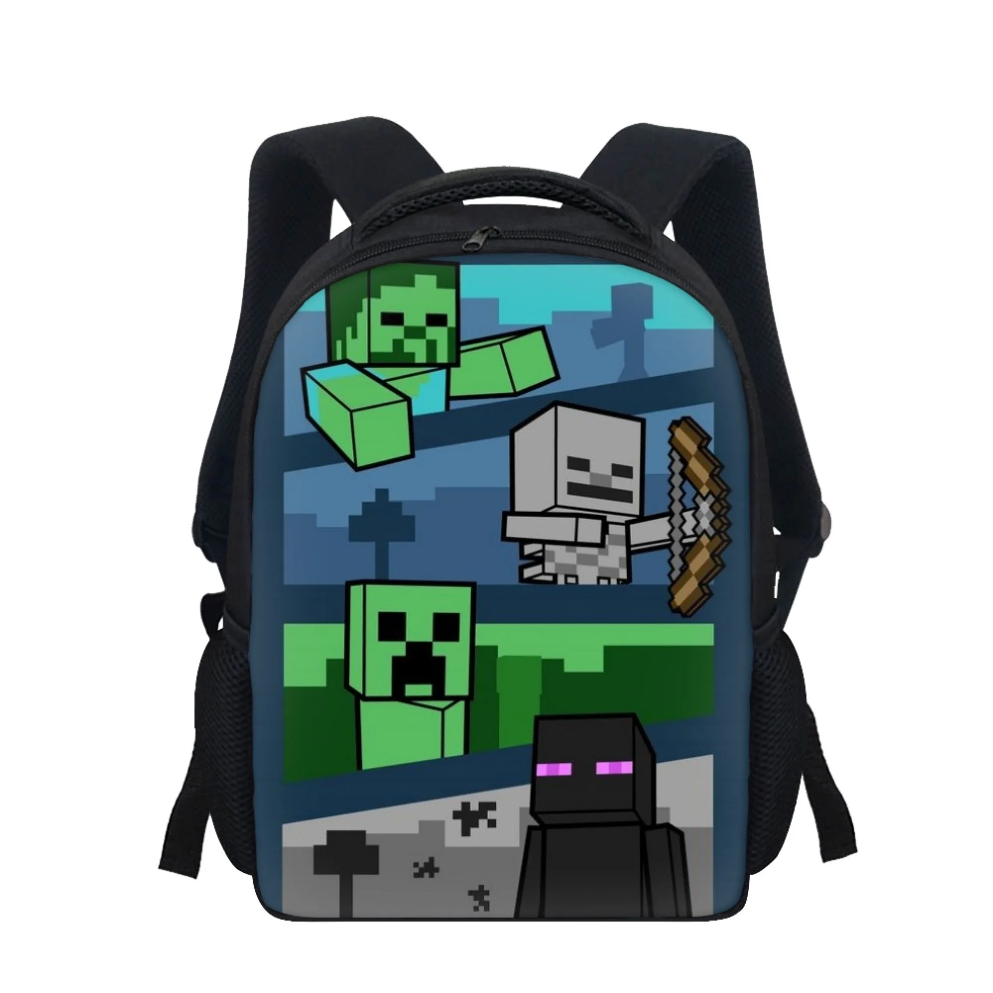 Meninos e meninas personalizado 3d impresso pixel jogo mochila da criança mochila de viagem portátil das crianças alta qualidade