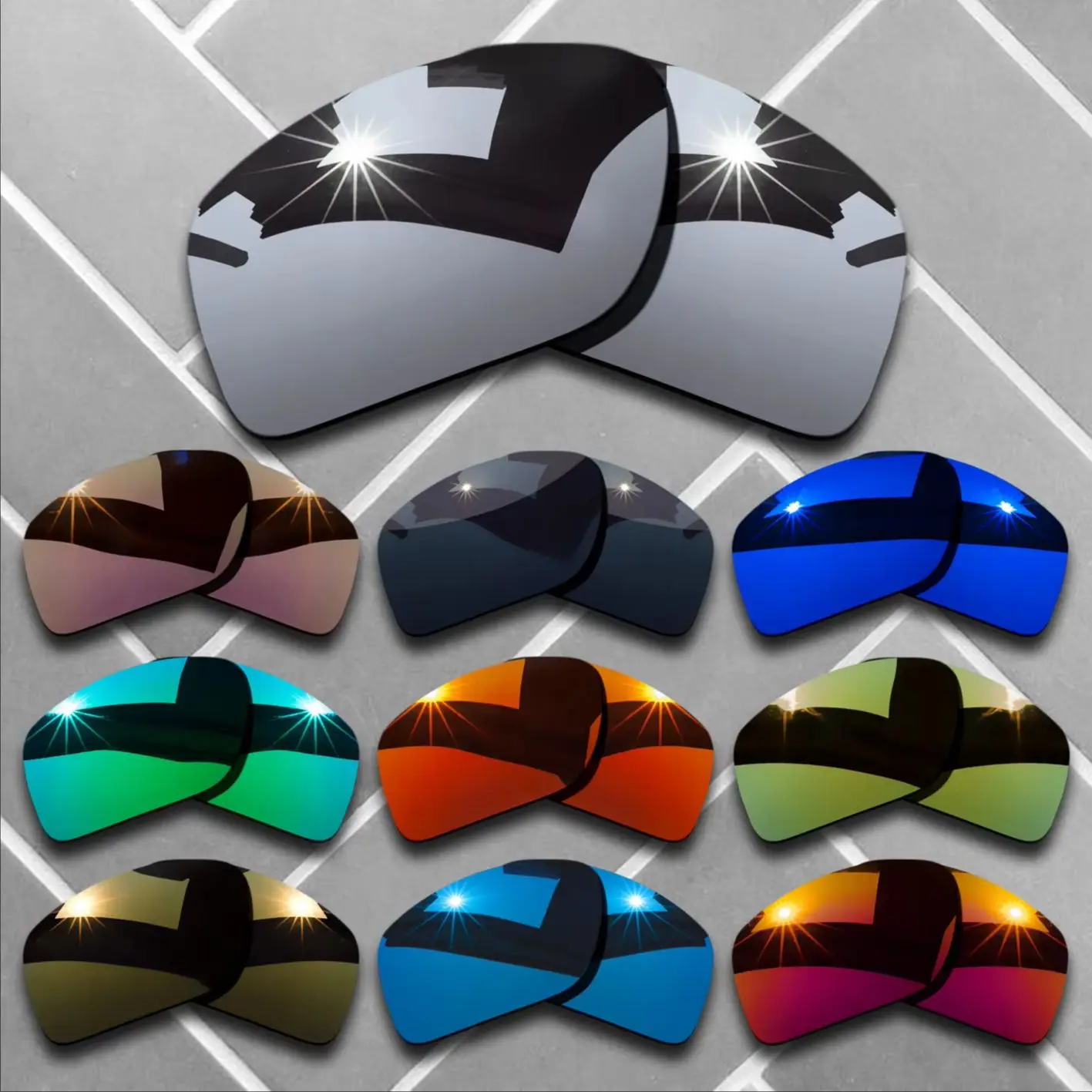 

Сменные линзы для поляризованных солнцезащитных очков для модели Oakley DOUBLE Edge OO9380 — разнообразные
