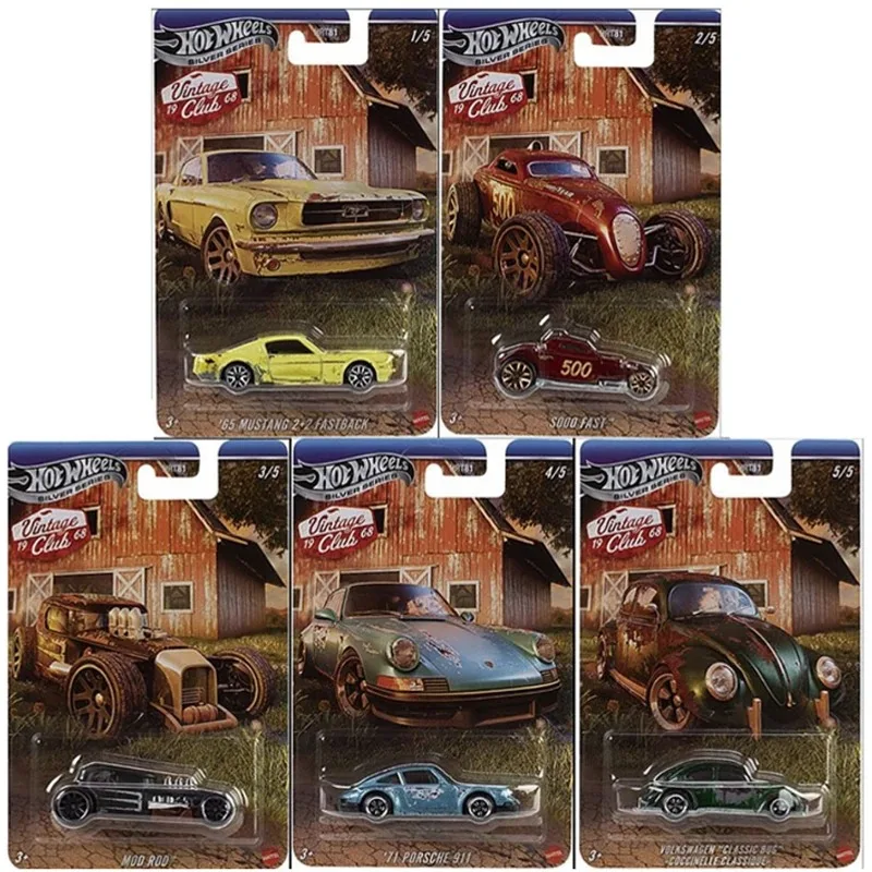 

Original Hot Wheels Car Vintage Club 1968 Toys Boys 1/64 Diecast Mustang Porsche 911 Volkswagen Coccinelle Vehicles Models Gift