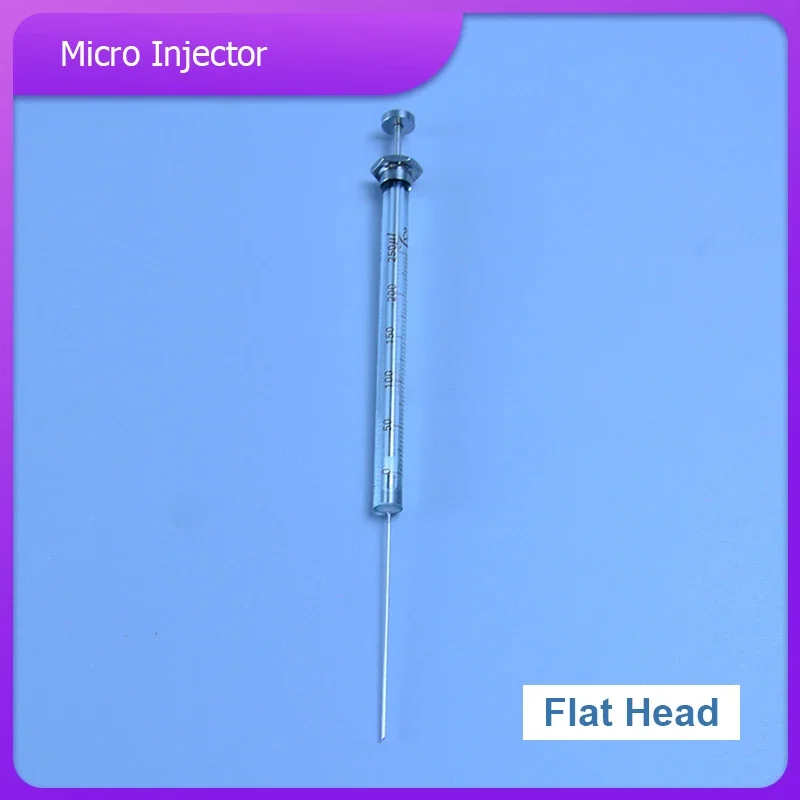 Micro Injector 0.5/1/2/5/10/25/50/100/250/500/1000uL Glass Syringe Flat Head Needle for Liquid Chromatograph