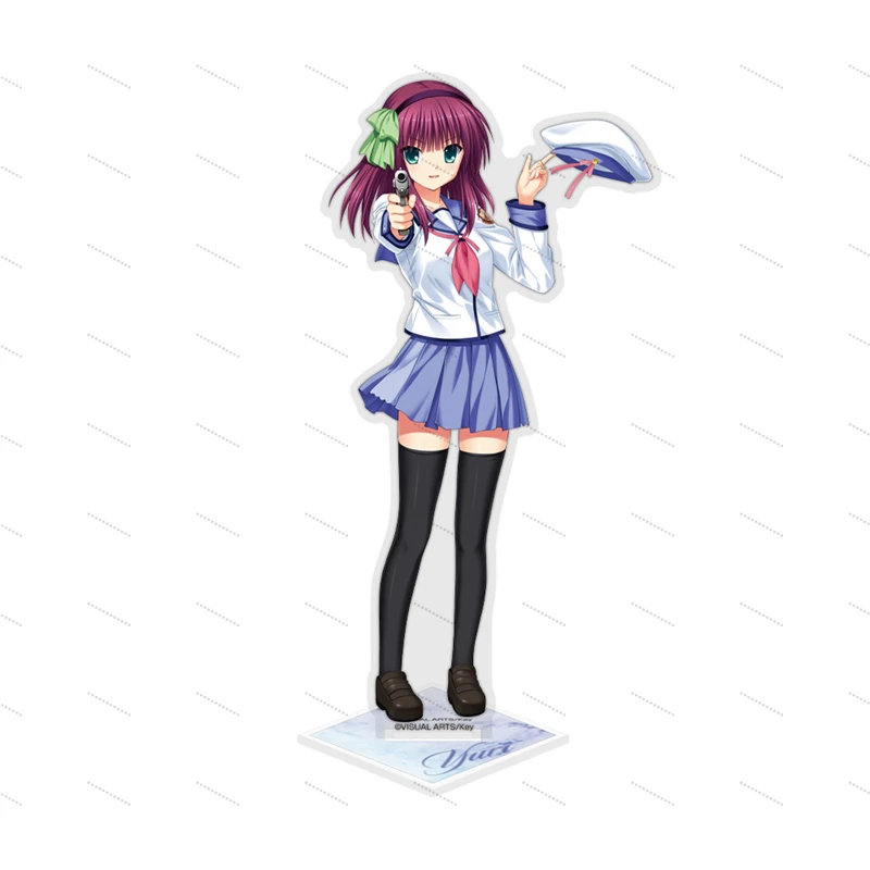 Kanade Tachibana Yuri Nakamura Acrylic Figure Stand Desktop Ornament Collection 15cm Anime Angel Beats! Peripheral Gifts