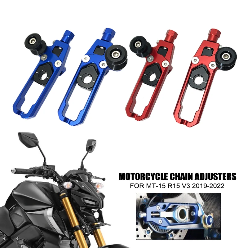 Chain Adjusters Tensioners Catena with Swingarm Swing Arm Spool Fit For YAMAHA R15 V3 MT-15 MT15 MT 15 R 15 2019 2020 2021 2022