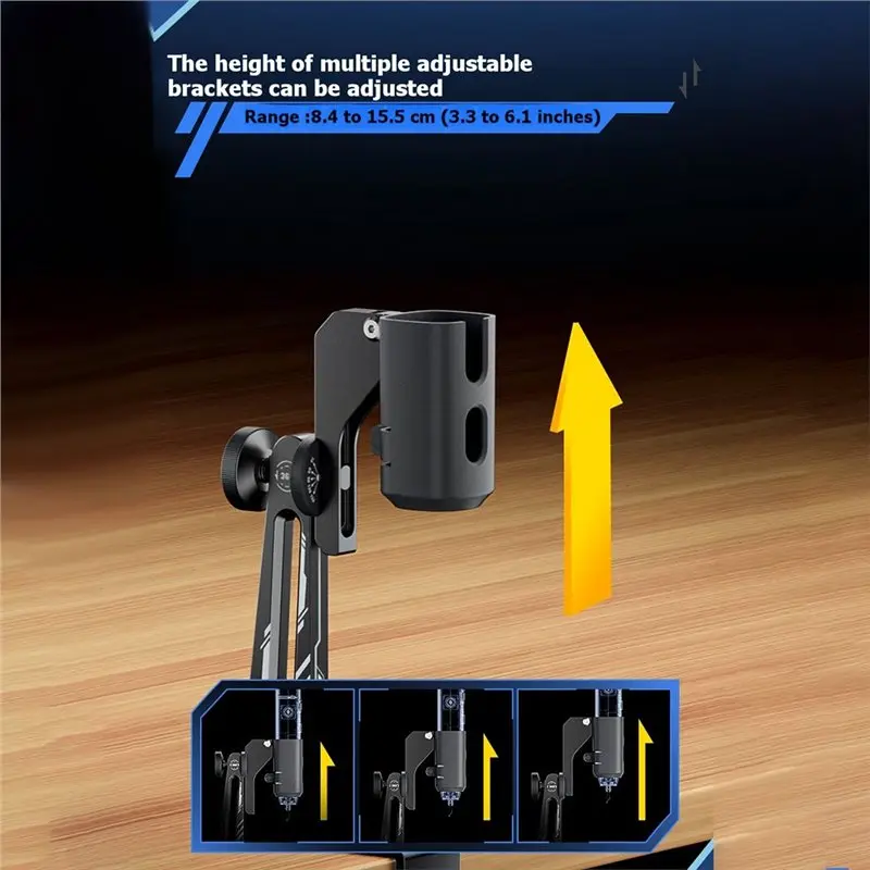 ABMI-Aluminum Support Stand For Ultrasonic Cutter Knife Multi-Angle Adjustable C-Clamp Stand For Y10 Y09 DIY Projects,