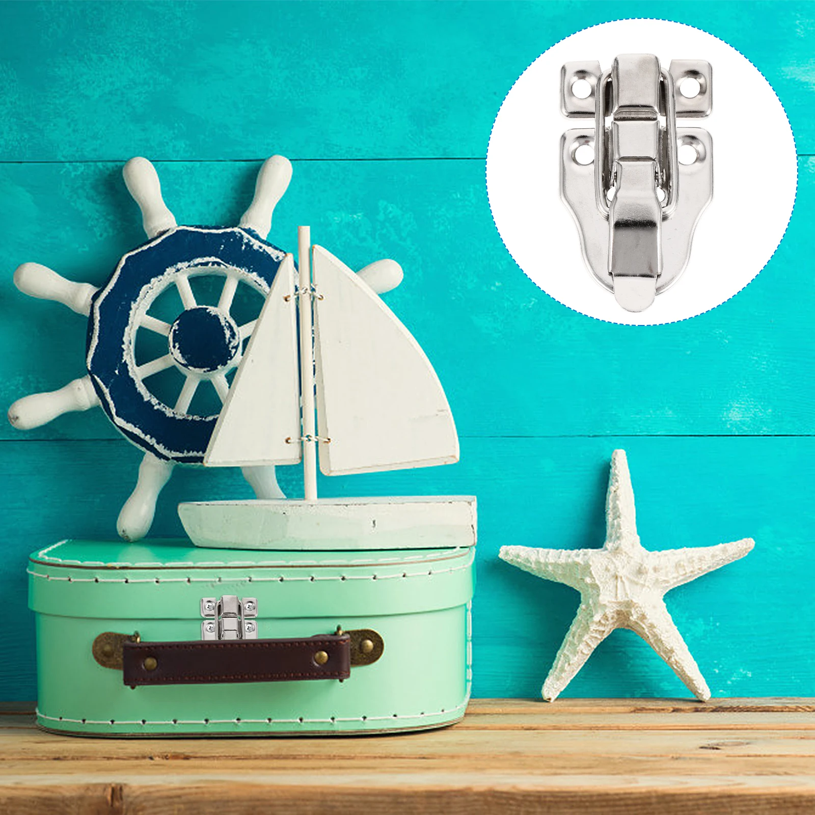 

6 Pcs Lock Iron Buckle Wooden Box Cabinet Latch Jewelry Latches Silver Case Locking Child