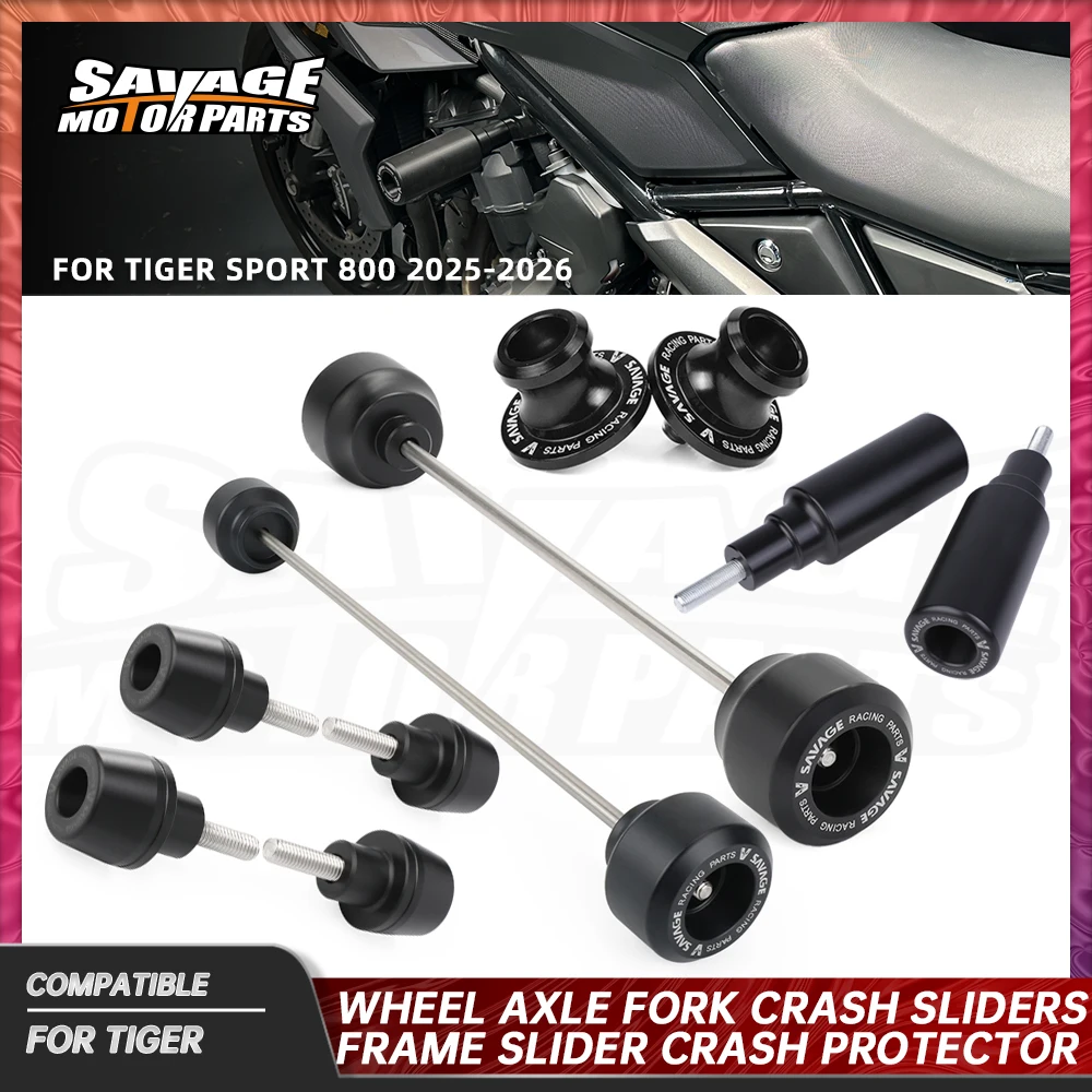 Sport 800 Frame Slider Crash Protector For Tiger Sport 800 2025-2026 Motorcycle Parts Rear Front Wheel Axle Fork Crash Sliders