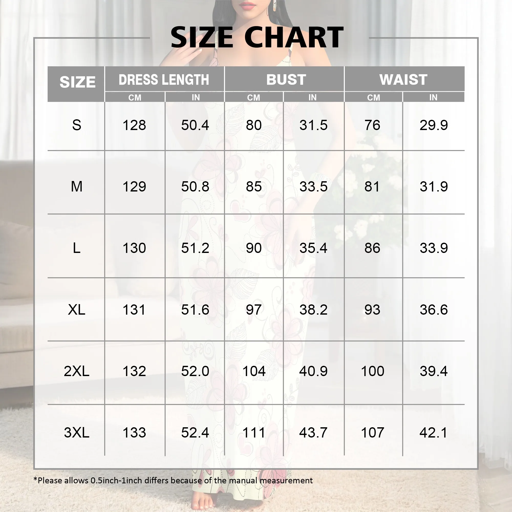 Romantisches, ärmelloses Maxikleid mit Blumen-Herz-Print, Boho-Spaghettiträger, Valentinstag-Look