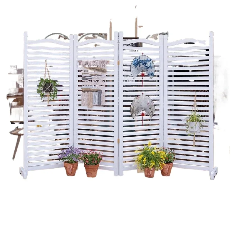 Antiseptic wood fence, outdoor balcony terrace fence, guardrail, indoor louver screen courtyard partition