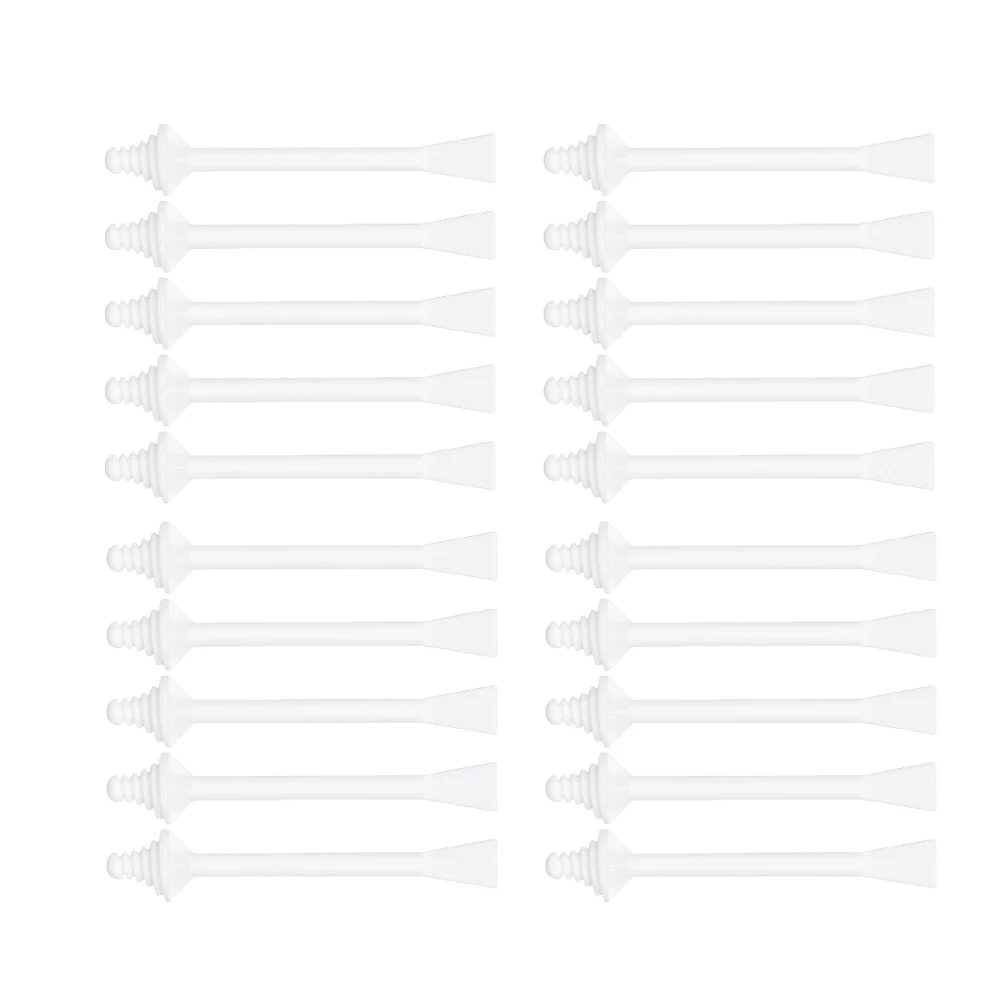 Bâtons de cire en plastique jetables, 20 pièces, pour épilation du nez, applicateur de crème pour le visage, outils de beauté, bâtons blancs