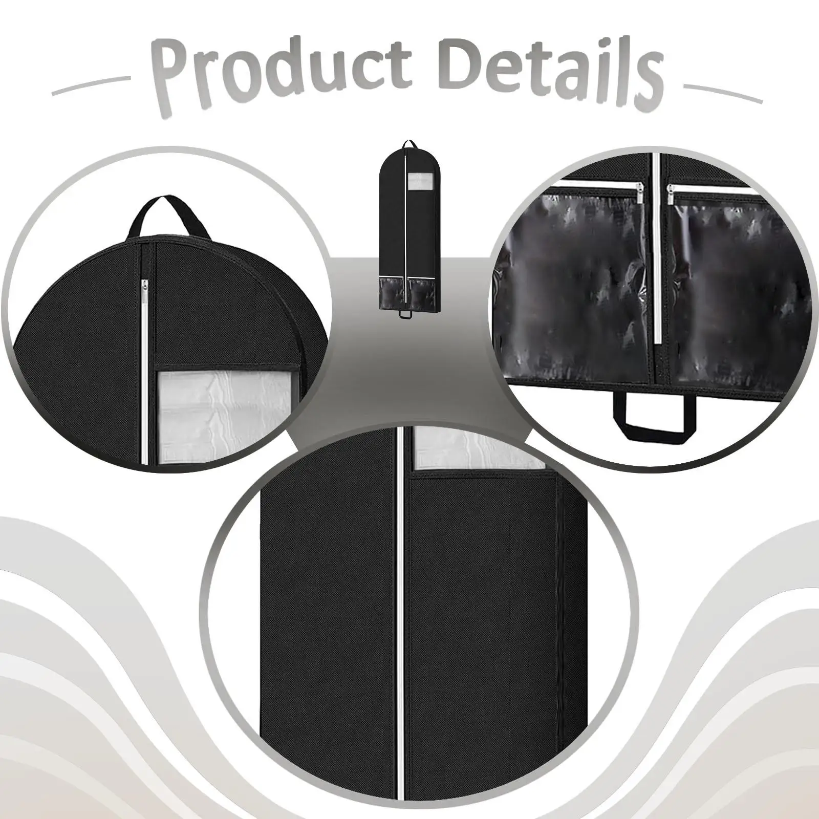 

Garment Bag for Travel Suit Bag for Men Business Versatile with Handle Hanging Clothes Bag Suit Cover for Jackets Tuxedos suits