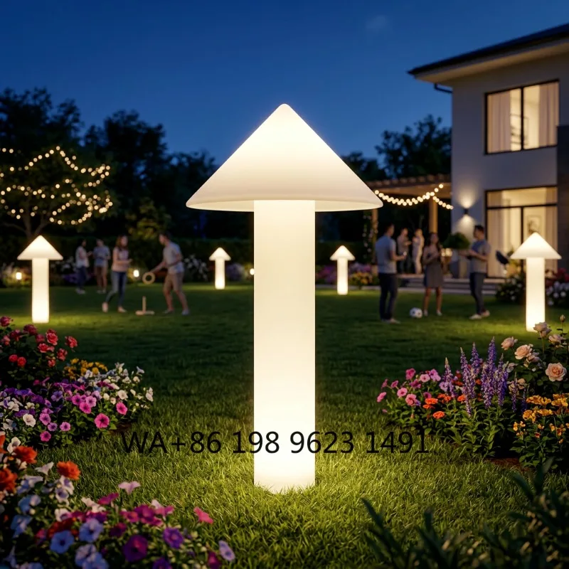 Outdoor Glowing Mushroom LED Floor Lamp Park Square Gardenscape Decorative Atmosphere Lamp