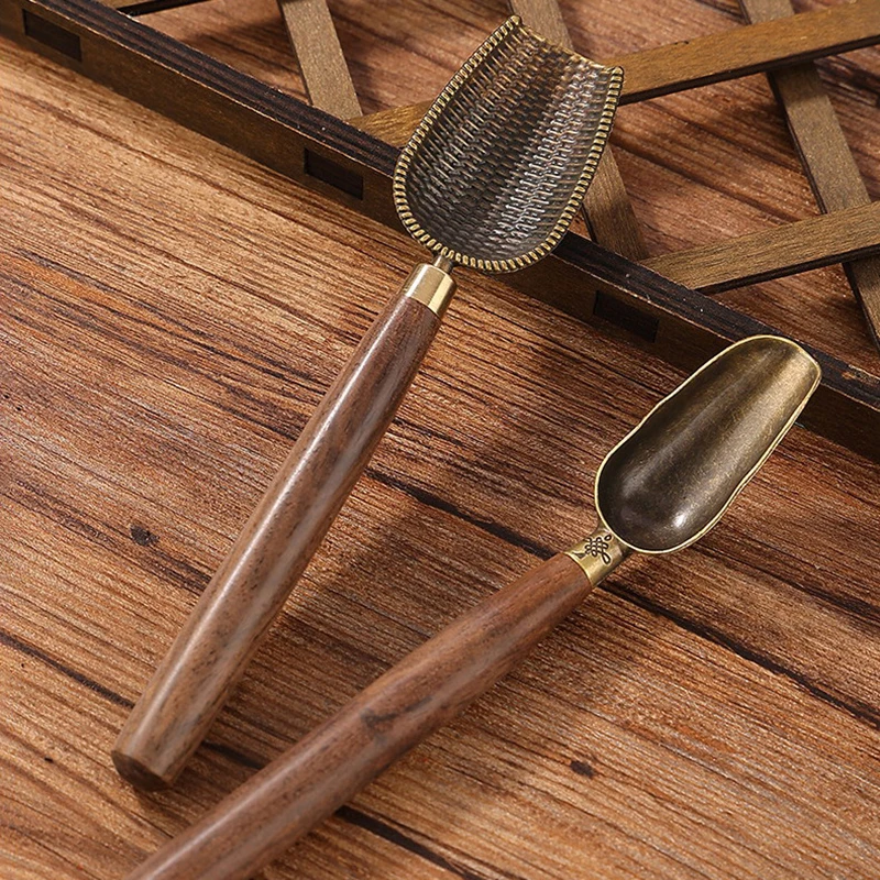 1pcs  Wooden Spoon Japanese Tea Spoon Ebony Teaspoon Wood Retro Creative Tea Shovel Tea KongFu Tea Ceremony Accessories Gift view 5