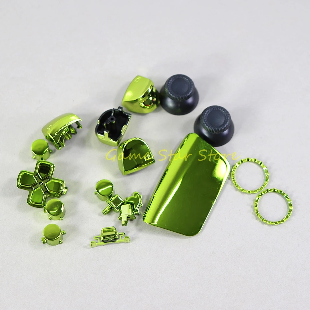 

20 комплектов, полный набор хромированных кнопок, колпачок джойстика L1 R1 L2 R2, комплекты клавиш D-pad для контроллера PlayStation5 PS5 V1.0