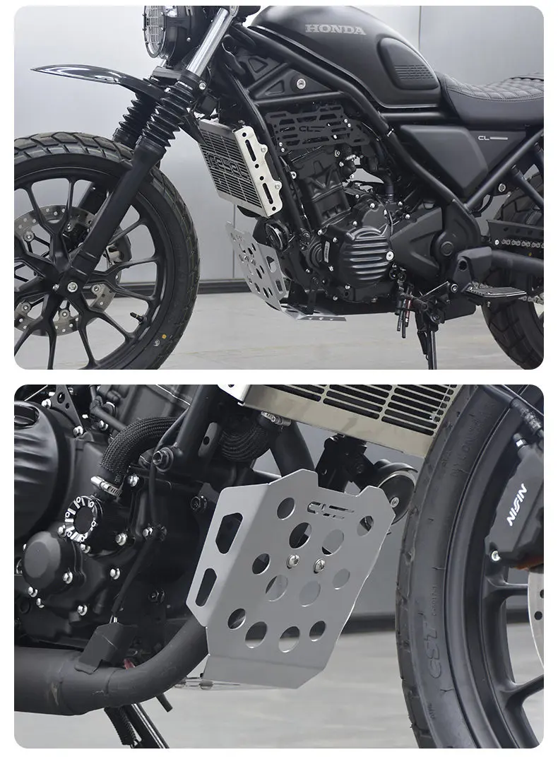 Stainless Steel Engine Guard Plate, Lower Fairing Spoiler, Chassis Decor Cover Modification Parts for CL300