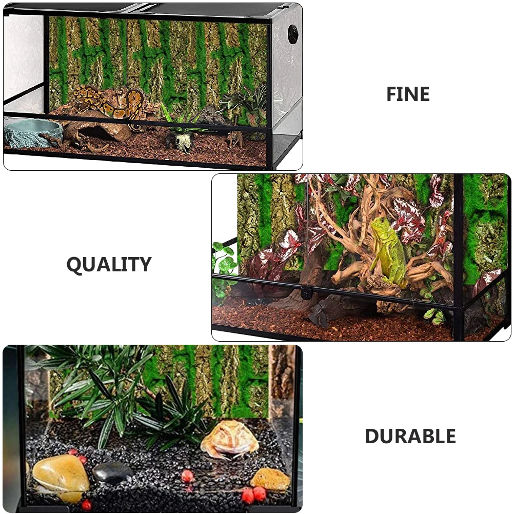 

2pcs Simulated Bark Decorative Board for Aquarium Fish Simulated Bark Board Tank Background High Simulation Long Life