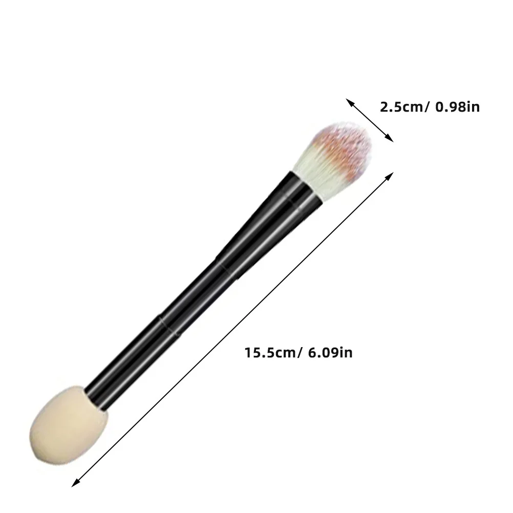 Pennello cosmetico dal design a doppia estremità per sfumare blush, correttore e fondotinta. Lavorazione pregiata, regalo ideale per la festa della mamma