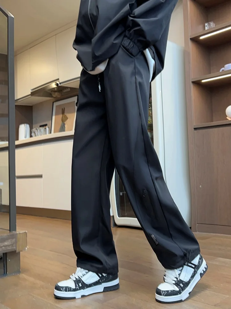 

Мужские брюки-карго свободного кроя, ветрозащитные, водонепроницаемые, в американском стиле, повседневные, осенние, новые, прямые, свободные рабочие брюки