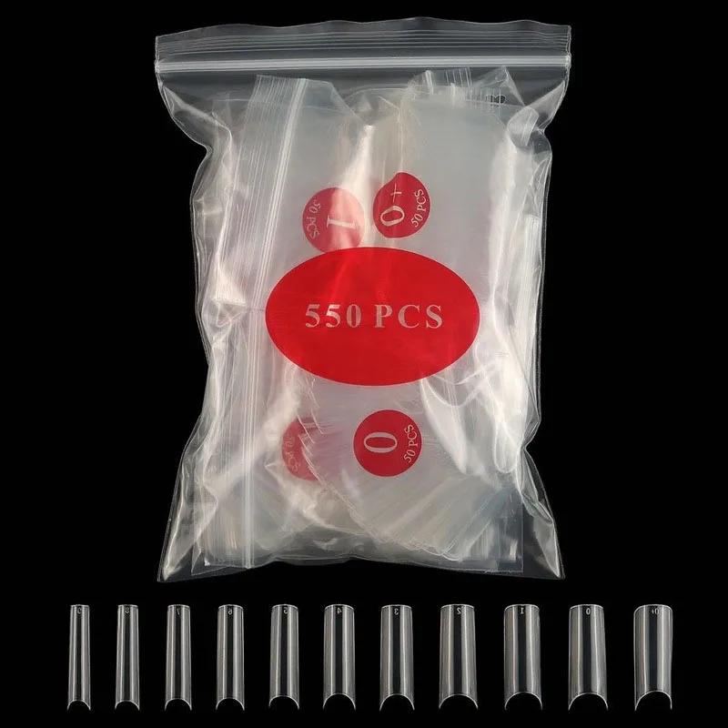 Faux Ongles en Forme de U, Périphérique en Bambou, Tuyau Français, Gel UV, Manucure, 550 Pièces