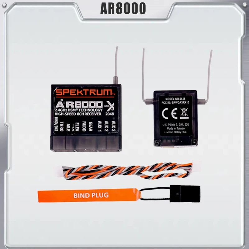 

Spektrum AR8000 2.4GHz 8CH Receiver Support DSM2 DSMX W/ Extended Satellite for JR Spektrum DX7s DX8 DX9 Dx18 Transmitter