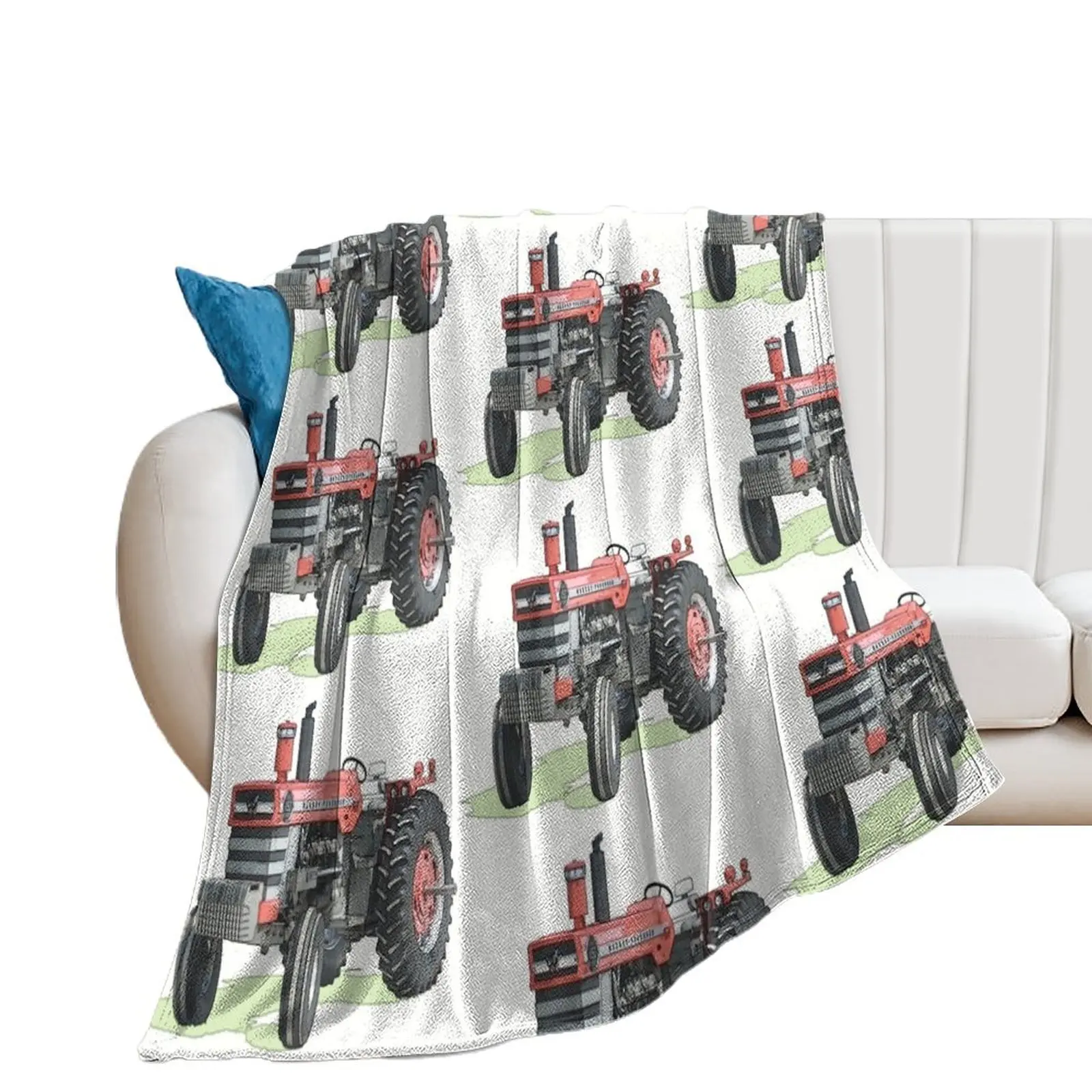 

Massey Ferguson 1150 tractor pencil drawing Throw Blanket anime Loose For Baby Bed Fashionable Blankets