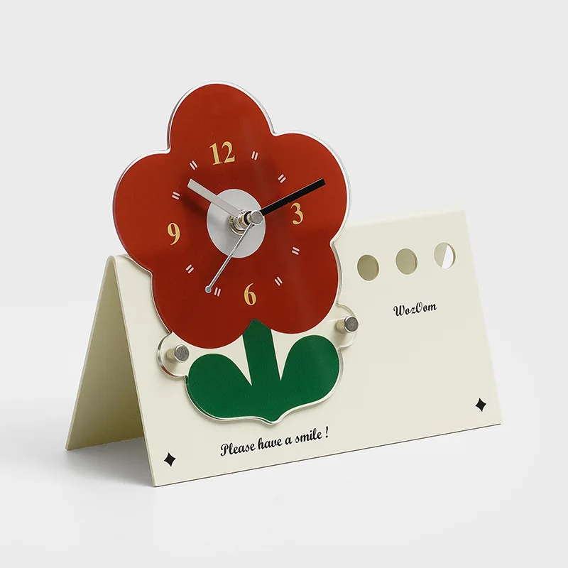 

2025 New Creative Entryway Clock Living Room Tabletop Decoration TV Cabinet Ornament Miniature Model Home Decor Craft Art