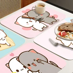 Peach and Goma New Super Absorbent Coffee Dish Kitchen Absorbent Draining Mat Drying Mat Quick Dry Bathroom Placemat
