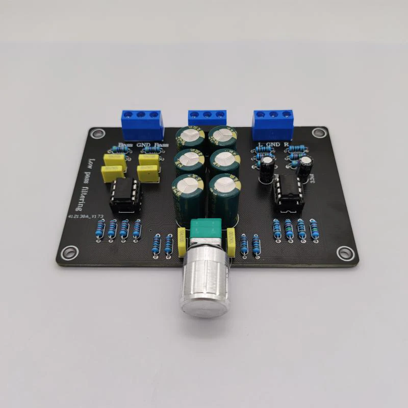 Tenghong 2 Way Subwoofer Frequency Divider Board 88Hz 72Hz Electronic Low-pass Filter Crossover AC12V NE5532