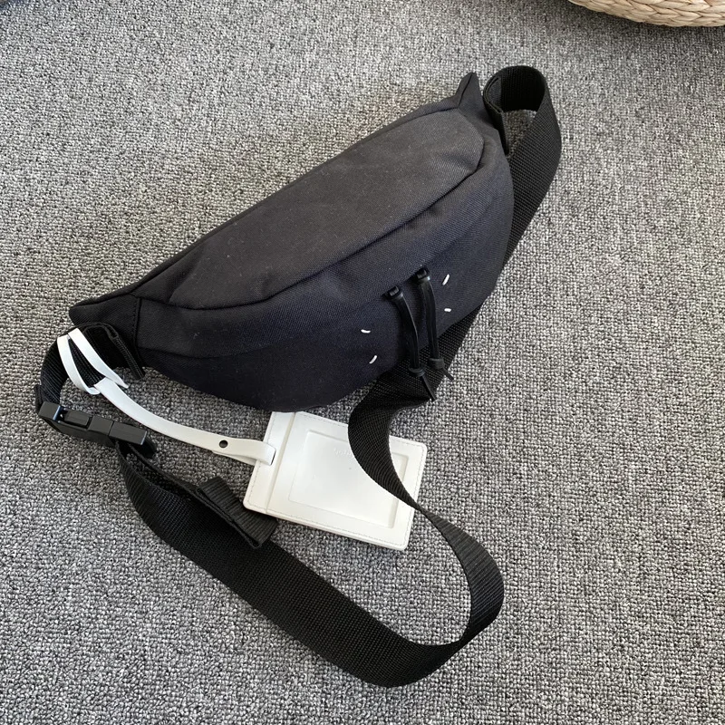 Дорожная поясная сумка из холста с 4 точками прошивки, модная и повседневная нагрудная сумка для мобильного телефона, мужская и женская сумка через плечо