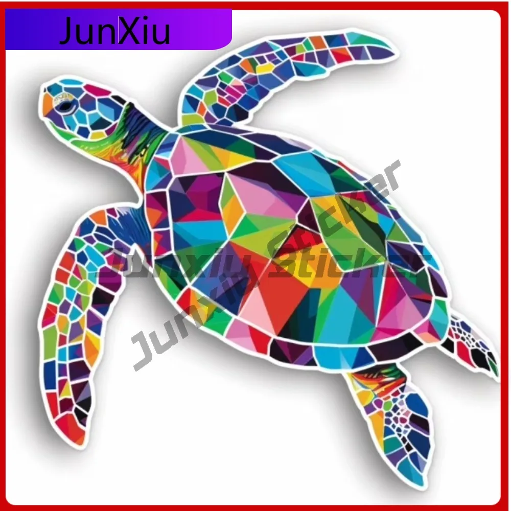 

Colorful Sea Turtle Vibrant Cool Car Laptop Window Bumper Waterproof Vinyl Decal Gift Vintage Trendy Vintage Funny Retro
