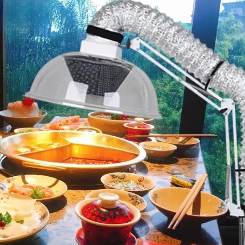 Portable Adjustable BBQ Smoke Absorber for Indoor Tabletop Korean Barbecue Hot Pot Restaurant Kitchen Extractor Fan