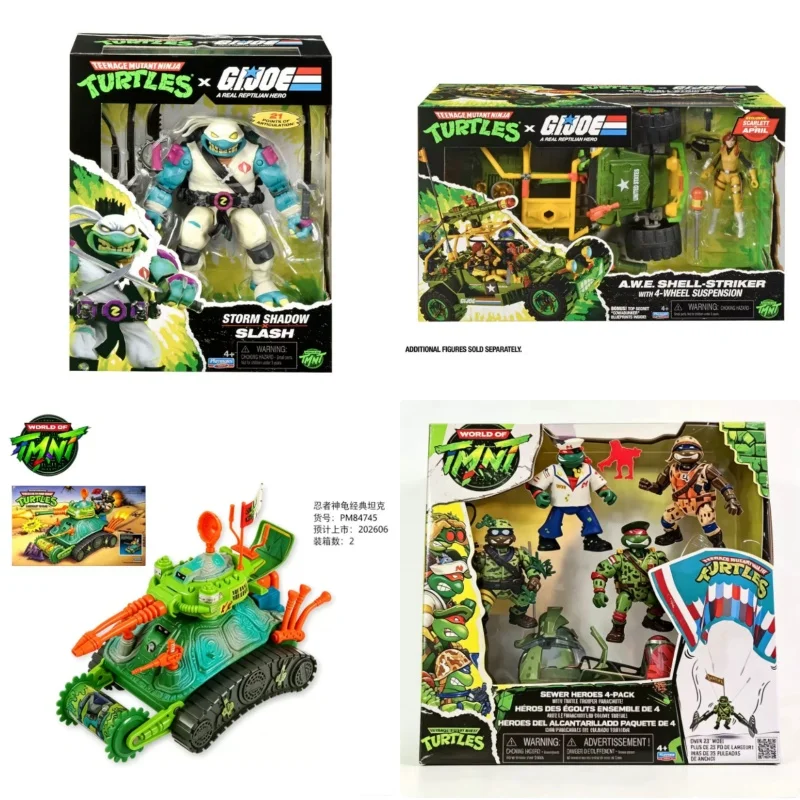 Image of Playmates Ninja Turtles Gi Joe Crossover Storm Shadow Actionfigur, bewegliches Sammlermodell für Erwachsene, Sammlerstück, Dekoration
