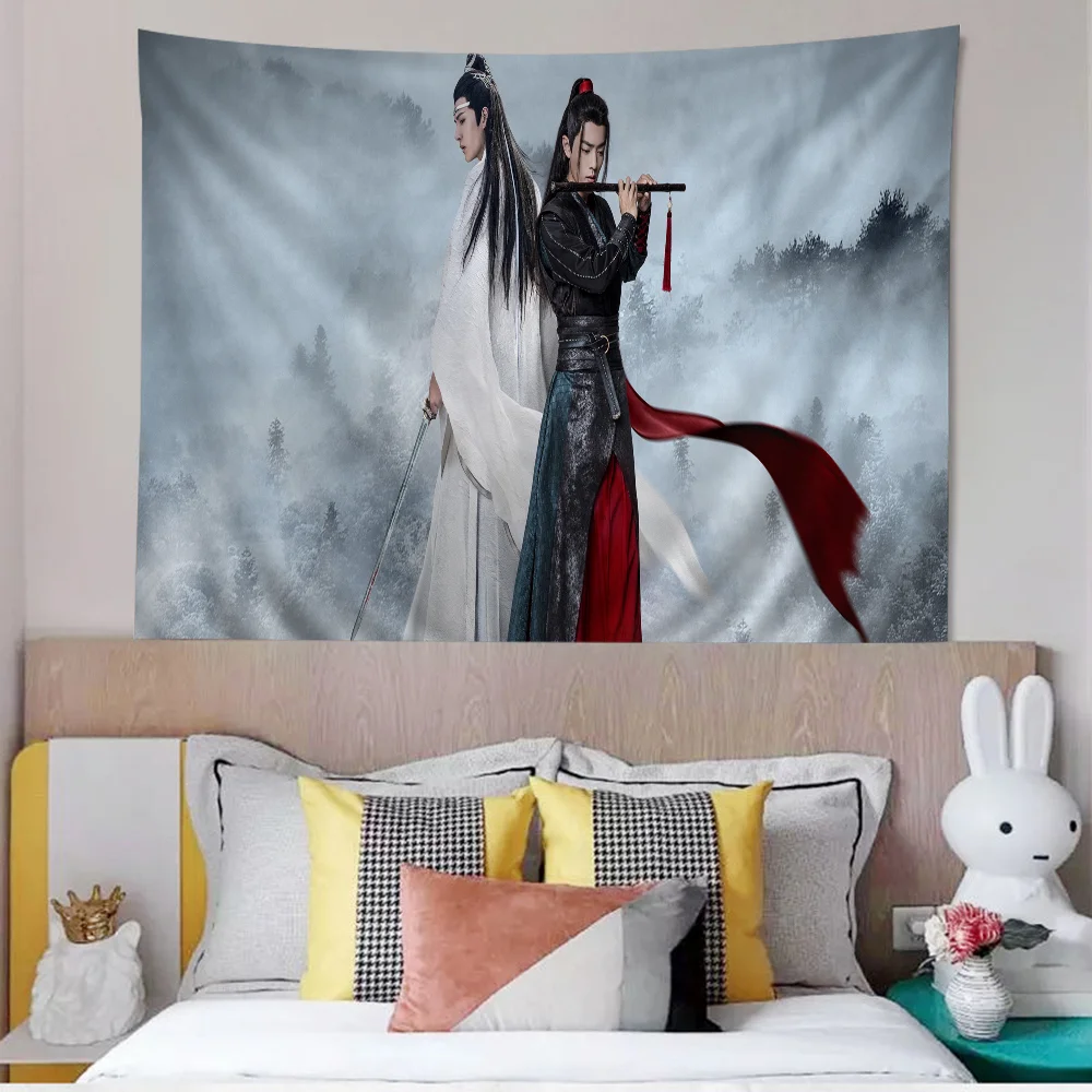 Tv Show Lan Zhan Lan Wangji The Untamed Wang Yibo Chart Tapestry Home Decoration Hippie Bohemian Decoration Wall Hanging Decor