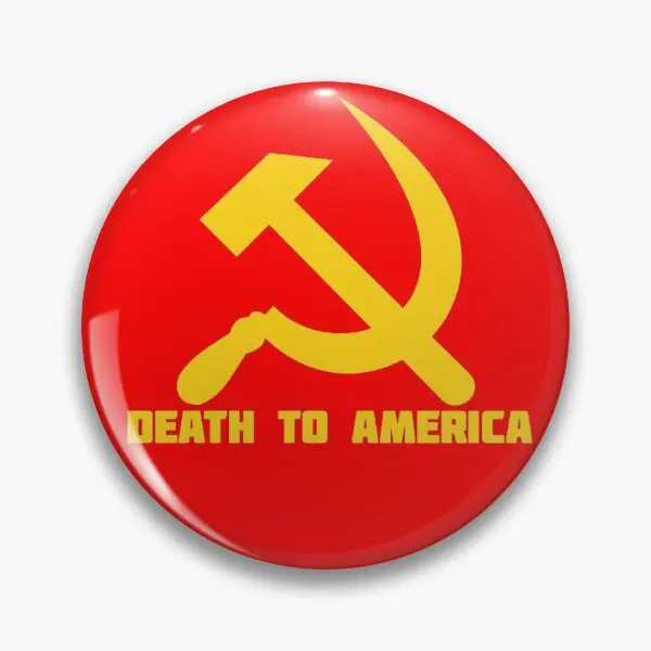 Death To America 2  Soft Button Pin Collar Badge Gift Funny Decor Brooch Hat Cartoon Jewelry Metal Lover Women Lapel Pin Fashion
