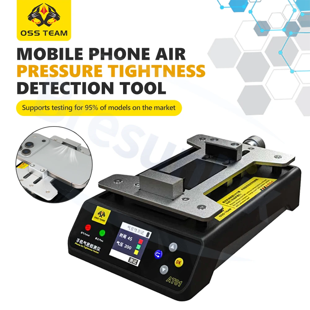 OSS AT01 Mobile Phone Air Tightness Tester for Mobile Phone Repair Non-Disassembly One-Click Air Tightness Testing Tool