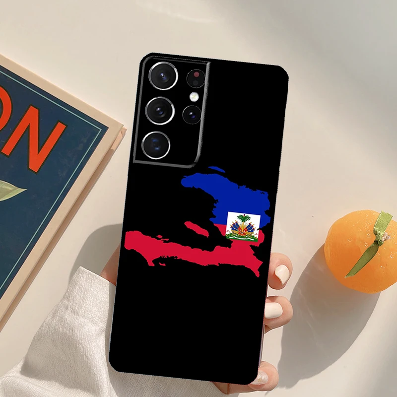 Funda con bandera de Haiti para Samsung Galaxy, S21, S22, S23 Ultra, S8, S9, S10, Note 10 Plus, Note 20 Ultra, S20 FE