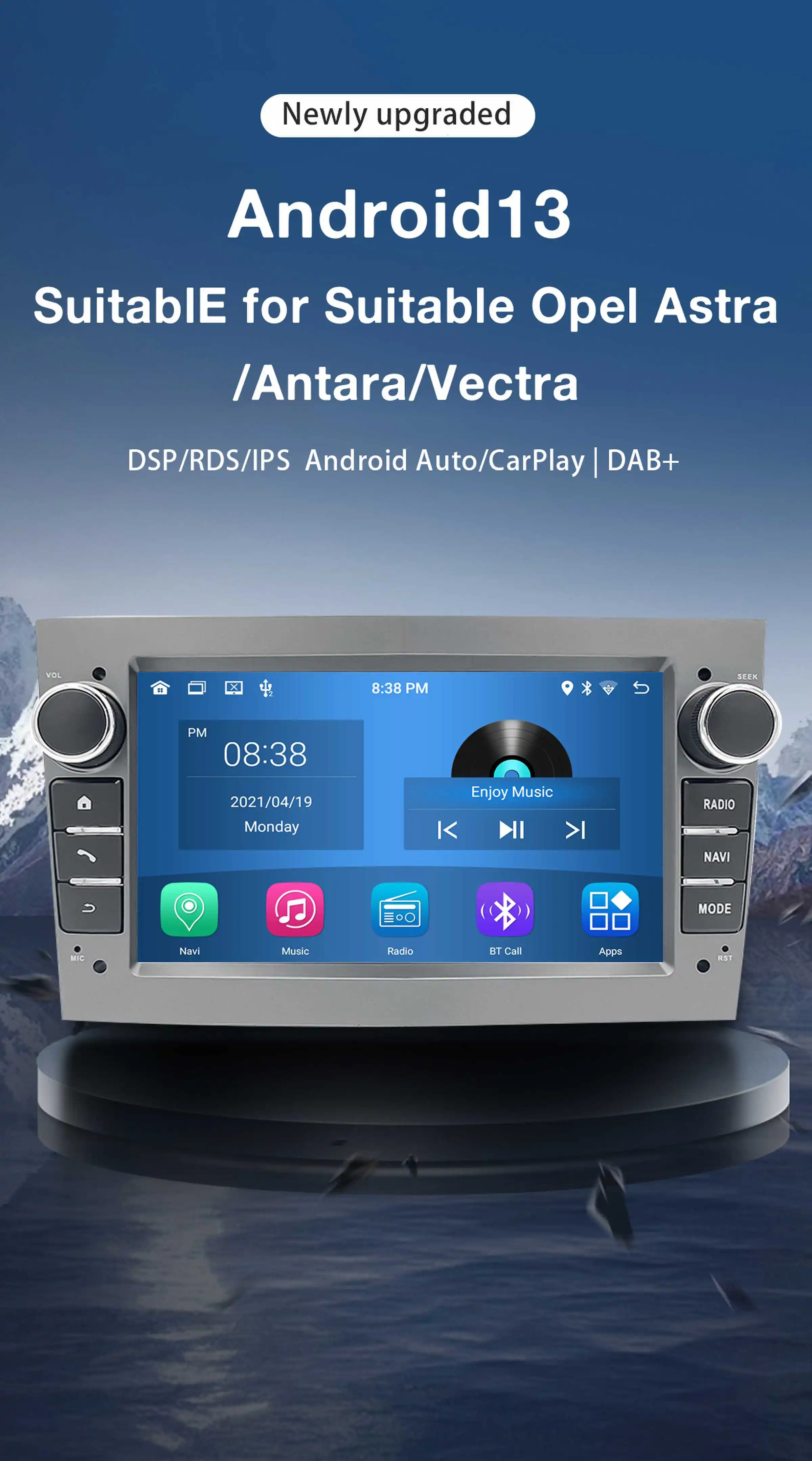 4G Carplay AutoRadio 2 din Android 13 per Opel Vectra C Zafira B Corsa D C Astra H G Jvivaro Meriva Multimedia Stereo GPS Audio