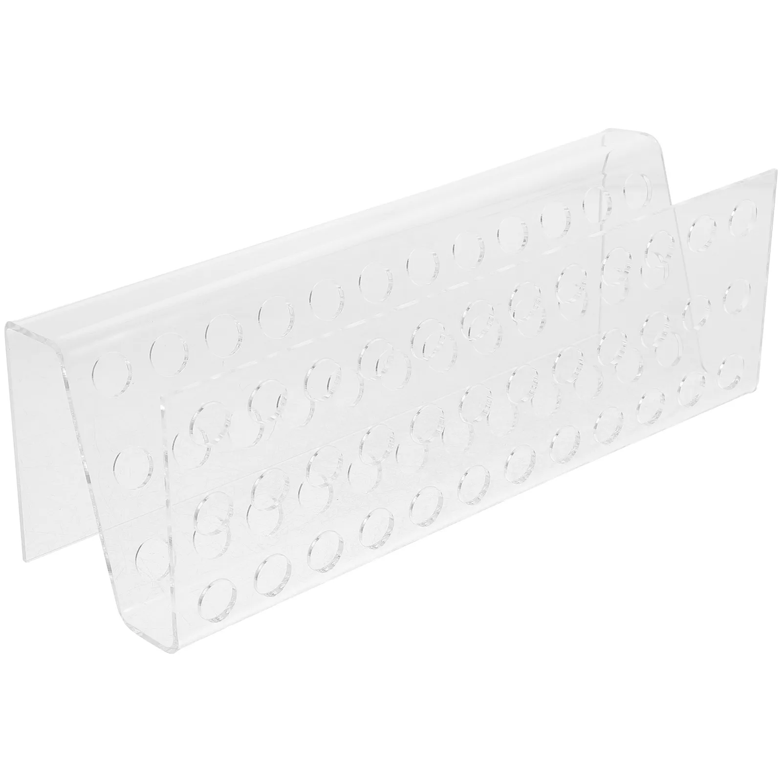 36-Hole Clear Acrylic Pen Organizer Pen Holder Rack Desktop Storage Stand for Ball Pens Pencils Makeup Brushes Office Use
