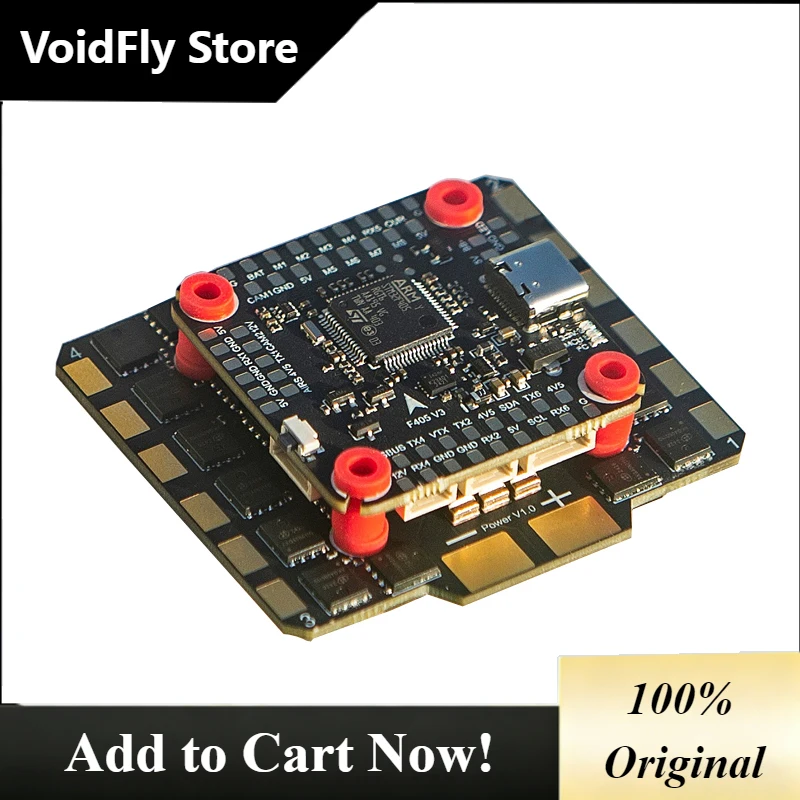 VoidFly 3-8S Lipo F405 V3 FC&ESC Stack 100A 4-in-1 Electronic Speed Controller SPL06 Barometer Flight Control w BEC Module for F