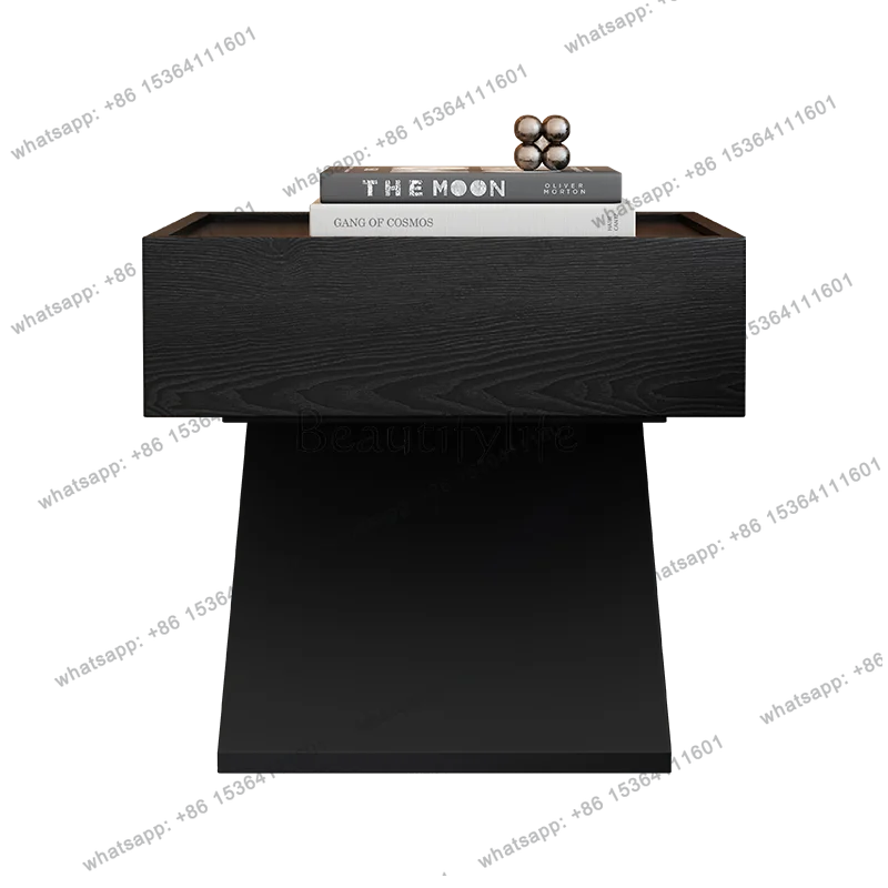 Italiya Classic Nightstands Unique Black Luxury Design Bedside Nightstands Modern Space Saving Mesitas