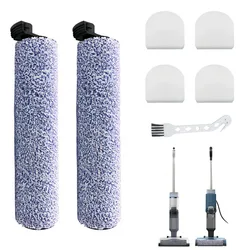 2 rolki szczotkowe + 4 filtr zamienny pianki do HydroVac/Cordless Pro 3 w1 próżniowy Mop Anti, część zamienna # WDB1F2