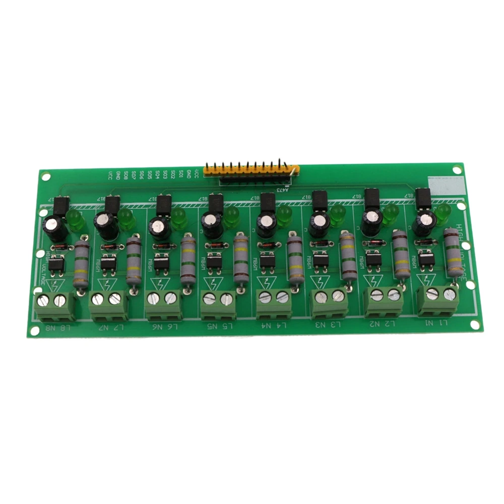 AC 220V 8 Channel Optocoupler Module 220V Optocoupler Isolation, 220V Voltage Detection, PLC Can Be