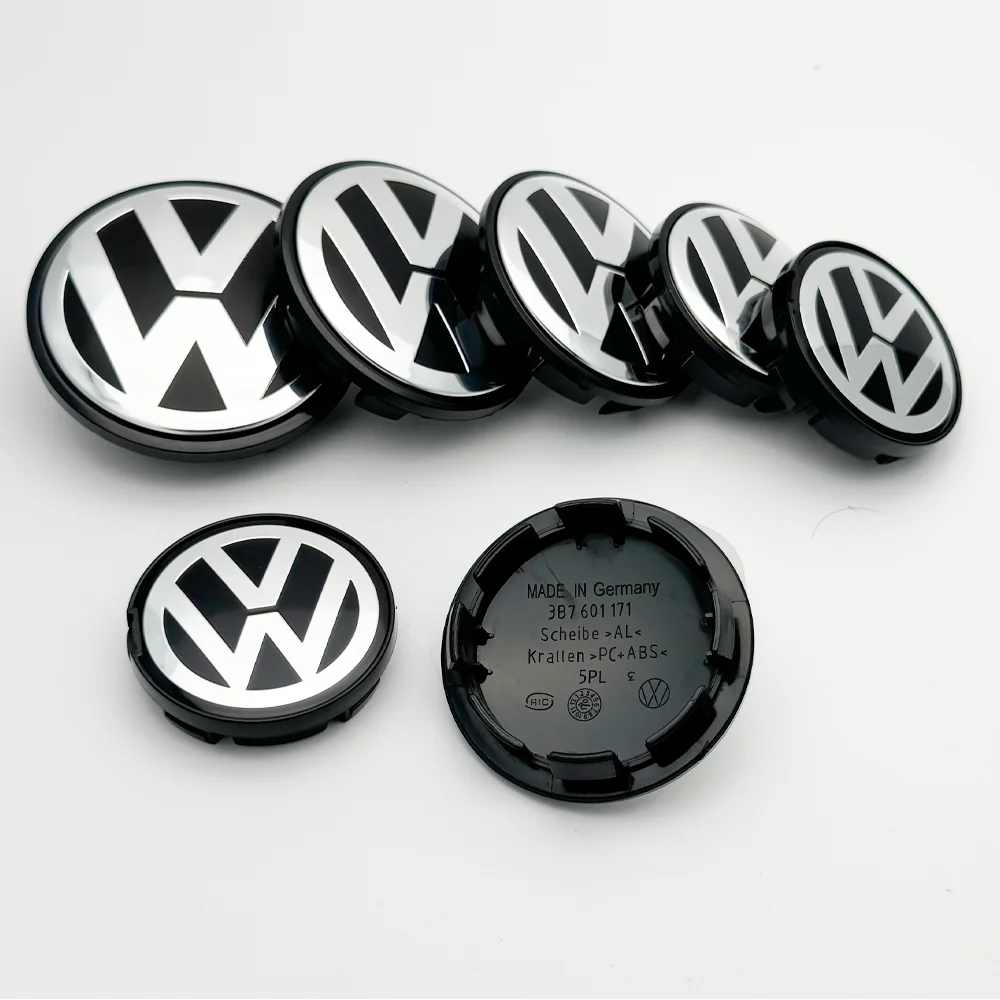 4 pièces 55mm 56mm 65mm 70mm 76mm Cache-moyeux de roue de voiture pour VW GTI Jetta MK5 Golf Passat style 3B7601171