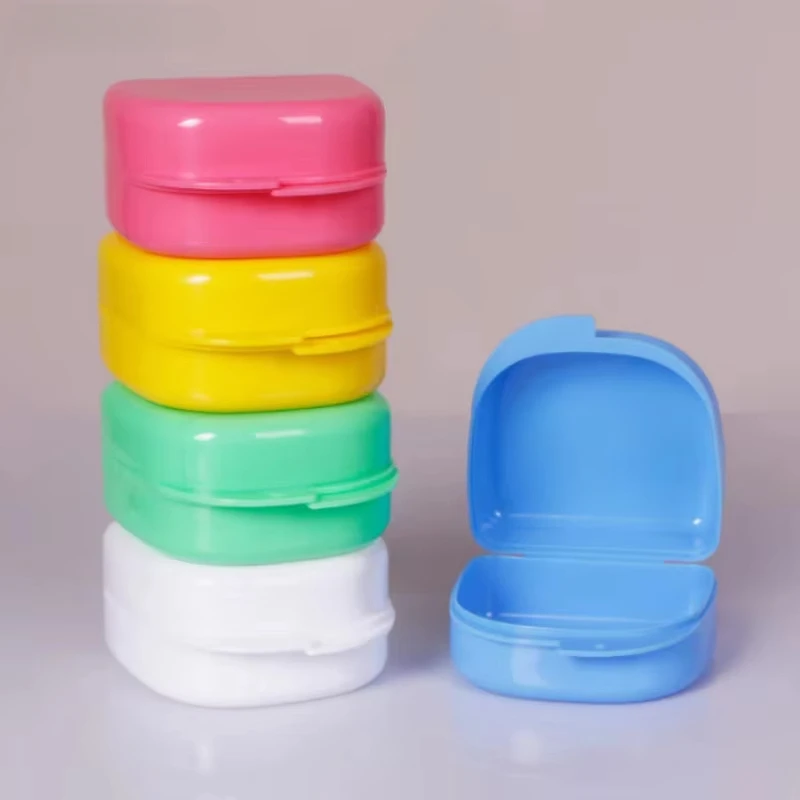 20pcs Denture Storage Box Partial Denture Case Storage Boxes Container Boxes  Dental Orthodontic Braces Retainer