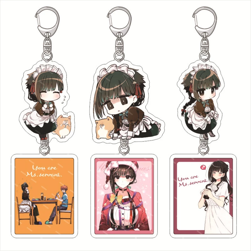 

New Anime Cartoon Assassination Maid Miss Earth Acrylic Key Chain Yokogu Man Good Snow Acrylic Pendant Pendant
