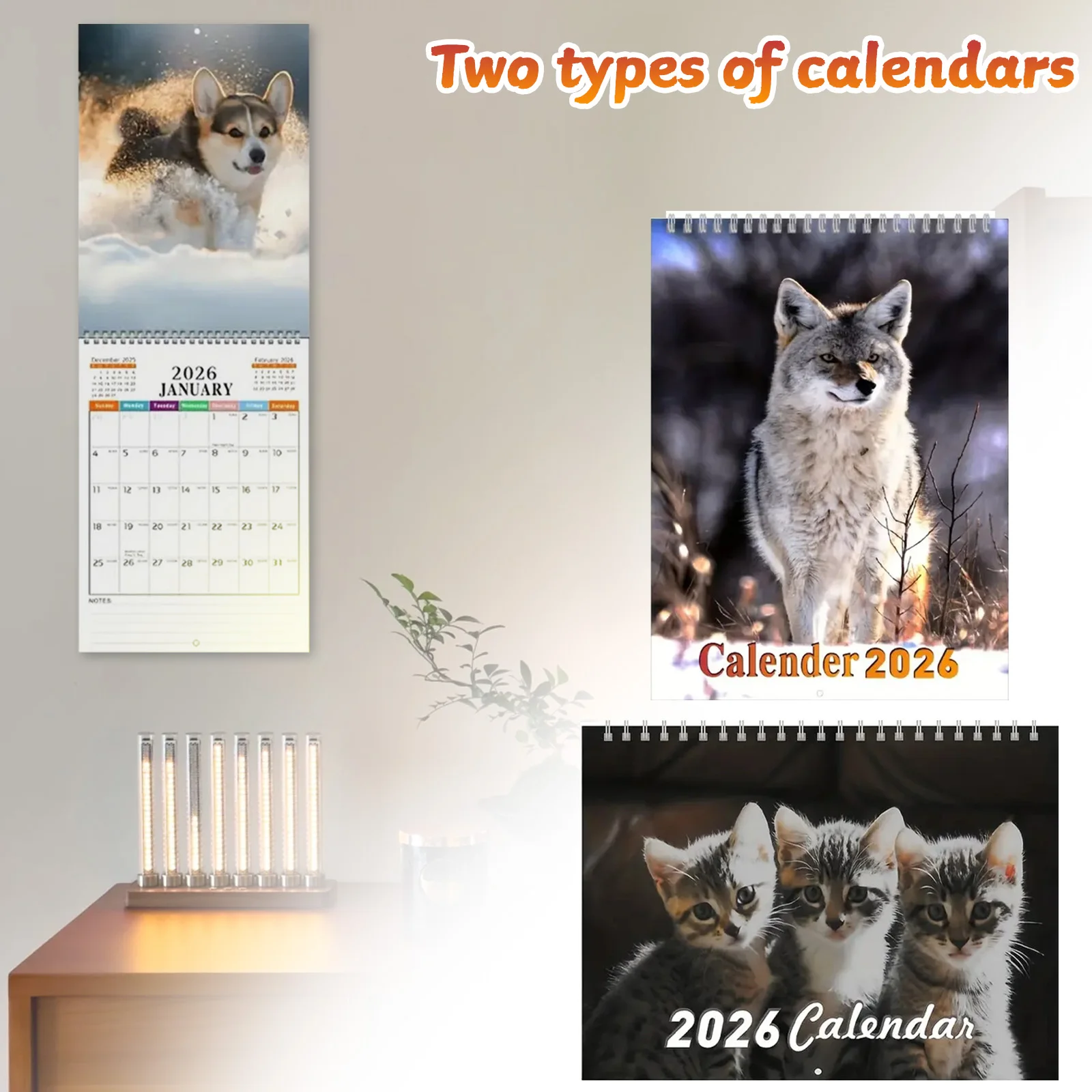 

Cute Unique Cat And Dog Wall Mounted Calendar Gifts For Pet Enthusiasts On Christmas New Year'S Day And Birthdays