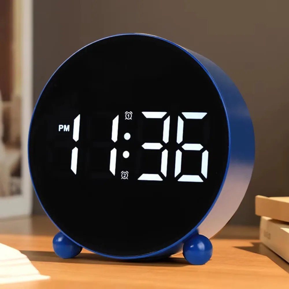 Creative Big Digital LED Clock Adjustable Brightness Mute Electronic Clock Plastic Silent Smart Alarm Clock Travel