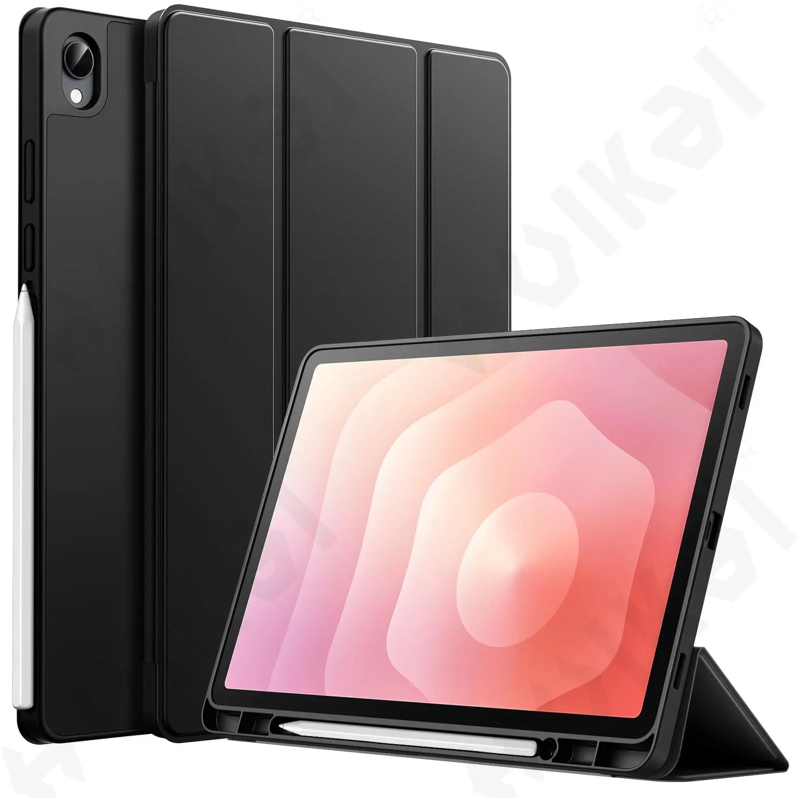 

Case For Samsung Tab S11 S10 FE S10 Lite 2025 With Pencil Holder Trifold Stand Smart Soft TPU Auto Wake/Sleep Back Shell Cover