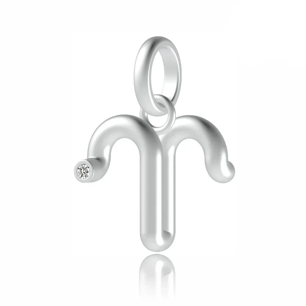 

Factory Wholesale Hot Sale Zircon Simple 12 Constellations Pendant Charm Fit Pan Bracelet DIY Women Jewelry Birthday Gift